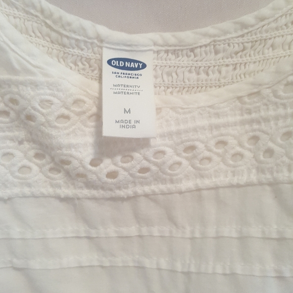🌿🎉HP🎉 Old Navy White Eyelet Sleeveless Smocked Dress [MM]🌿 - Picture 5 of 8